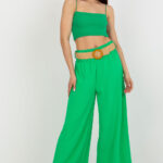 Spodnie Damskie Model DHJ-SP-8387.57 Green - Italy Moda -1