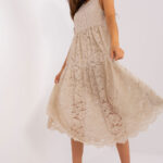 Sukienka Model TW-SK-BI-8246.37X Beige - Och Bella -1