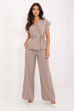 Spodnie Komplet Model IT-KMPL-21029.78 Dark Beige - Italy Moda -1