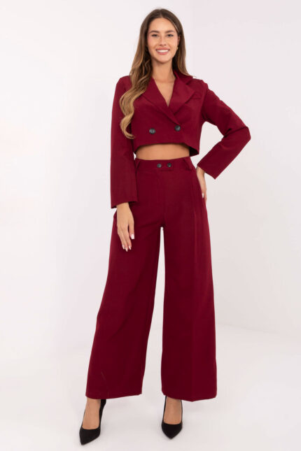 Spodnie Komplet Model IT-KMPL-FL9019.08P Bordo - Rue Paris -1