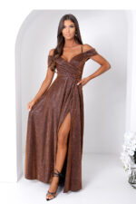 Sukienka Model Walentina Lux 001117. Czekolada - With You -1