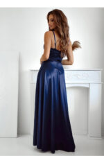 Sukienka Model Gorset Satyna 001112. Navy - With You -2