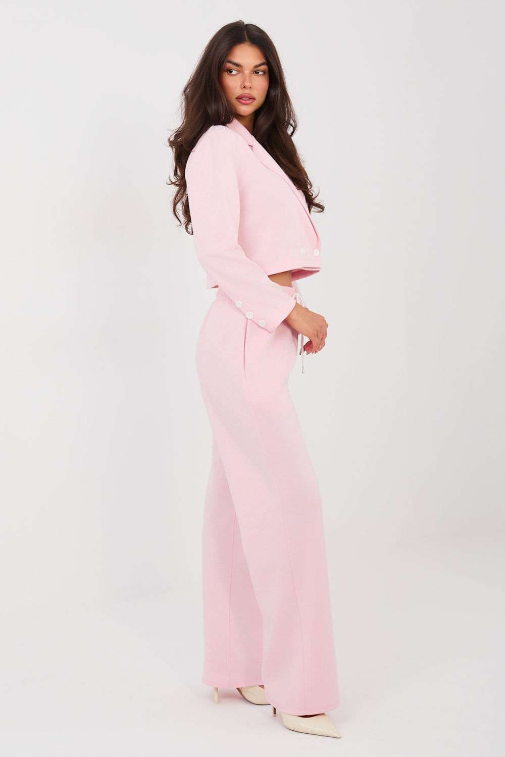 Spodnie Komplet Model IT-KMPL-22202.89 Light Pink - Rue Paris -1 Spodnie Komplet Model IT-KMPL-22202.89 Light Pink - Rue Paris -1