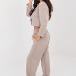 Spodnie Komplet Model IT-KMPL-22202.89 Dark Beige - Rue Paris -1
