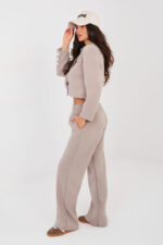 Spodnie Komplet Model IT-KMPL-22202.89 Dark Beige - Rue Paris -1