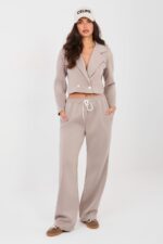 Spodnie Komplet Model IT-KMPL-22202.89 Dark Beige - Rue Paris -3