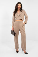 Spodnie Komplet Model IT-KMPL-22255.70 Dark Beige - Rue Paris -1