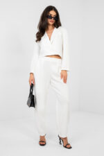 Spodnie Komplet Model IT-KMPL-22255.20 Ecru - Rue Paris -1