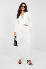 Spodnie Komplet Model IT-KMPL-22255.20 Ecru - Rue Paris -4
