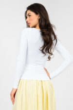 Bluzka Model RV-BZ-A1193.26 White - Rue Paris -3