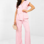 Spodnie Komplet Model IT-KMPL-21029.96 Light Pink - Rue Paris -1