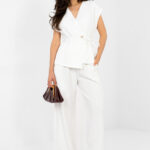 Spodnie Komplet Model IT-KMPL-21029.96 Ecru - Rue Paris -1