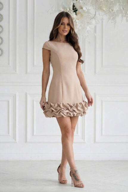 Sukienka Model 343-21 Beige - Bicotone -1